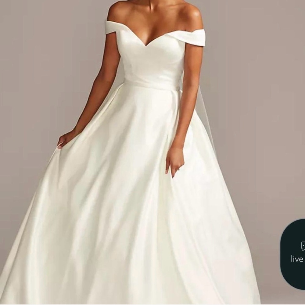 Elegant Off-Shoulder White Gown